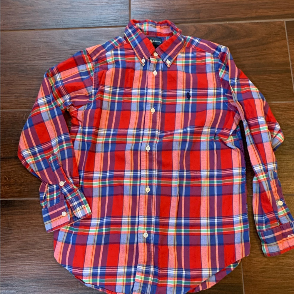 Ralph Lauren long sleeve button up in classic red plaid